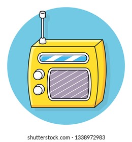 Radio cartoon icon