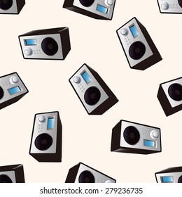 radio , cartoon seamless pattern background