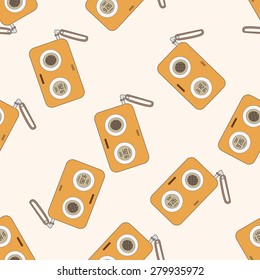 radio , cartoon seamless pattern background