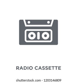 Radio cassette icon. Radio cassette design concept from  collection. Simple element vector illustration on white background.