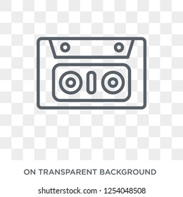 Radio cassette icon. Radio cassette design concept from  collection. Simple element vector illustration on transparent background.