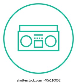 Radio cassette player line icon.