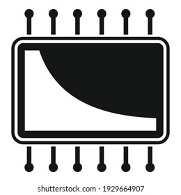 Radio chip icon. Simple illustration of radio chip vector icon for web design isolated on white background