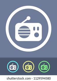 Radio - Circle Glyph Icons. A simple vector icon.