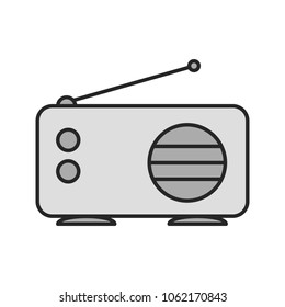 Radio color icon. Isolated vector illustration