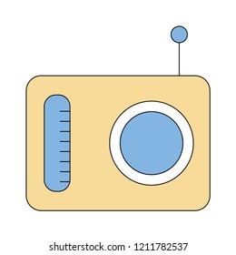 Radio Colored outline symbol design. Usable for web and mobile UI/UX