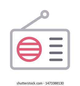 radio colour line vector icon