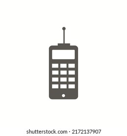 Icono de comunicación por radio en estilo plano moderno aislado en fondo blanco. Ilustración del vector