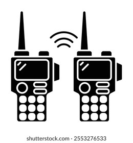 Icono de comunicación de radio Vector sobre fondo blanco