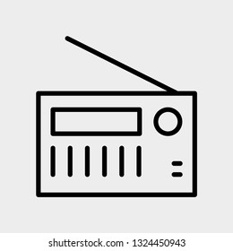 Radio concept line icon. Simple element illustration. Radio concept outline symbol design. Can be used for web and mobile UI/UX . Modern vector style