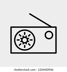 Radio concept line icon. Simple element illustration. Radio concept outline symbol design. Can be used for web and mobile UI/UX . Modern vector style