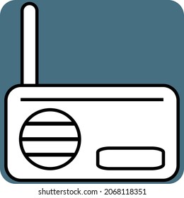 Radio connection, illustration, vector, on a white background.