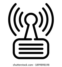 Icono de consumo de radio. Icono de vector de consumo de radio de contorno para diseño web aislado en fondo blanco