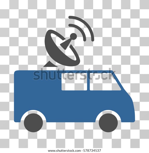 Radio Control Car icon.\
Vector illustration style is flat iconic bicolor symbol, cobalt and\
gray colors, transparent background. Designed for web and software\
interfaces.