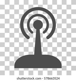 Radio Control Joystick icon. Vector illustration style is flat iconic symbol, gray color, transparent background. Designed for web and software interfaces.