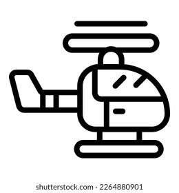 Radio control modern helicopter icon outline vector. Robot toy. Rc play