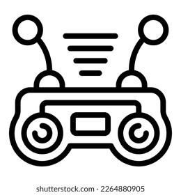 Radio control tool icon outline vector. Child remote toy. Rc aircraft