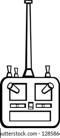 radio control transmitter illustration in black and white
