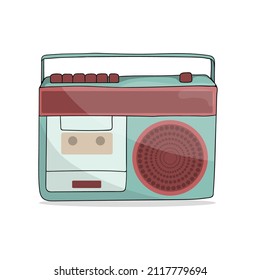 vector de ilustración de diseño de radio lindo