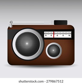 Radio design over gray background, vector illustration.