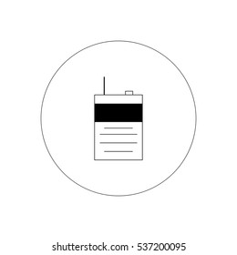 Radio device in a circle vector icon 