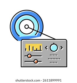 radio device color icon vector. radio device sign. isolated symbol illustration