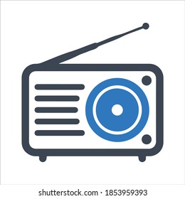 Radio device icon. Vector & glyph