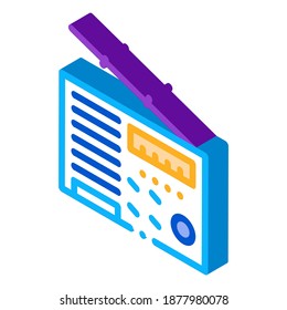 vector de icono de dispositivo de radio. señal de dispositivo de radio isométrico. ilustración de símbolo aislado de color