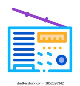 radio device icon vector. radio device sign. color symbol illustration