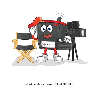 radio director mascot. cartoon vector