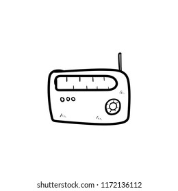 radio doodle icon vector 