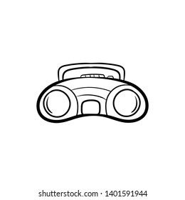 radio doodle icon vector drawing han draw