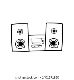 radio doodle icon vector drawing han draw