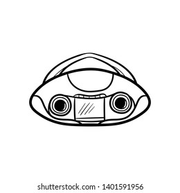 radio doodle icon vector drawing han draw