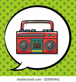 radio doodle, speech bubble
