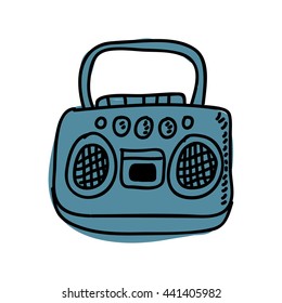 radio drawing isolated icon design