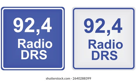 Radio DRS sign. vector illustration