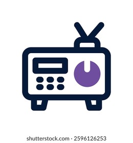 radio dual tone icon. Sleek and modern vector icon for websites, mobile apps, marketing materials, and corporate design. Fully scalable and ready to use.