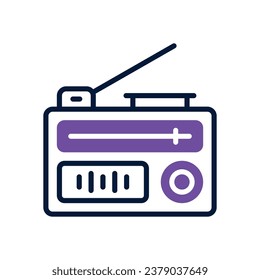 radio dual tone icon. vector icon for your website, mobile, presentation, and logo design.