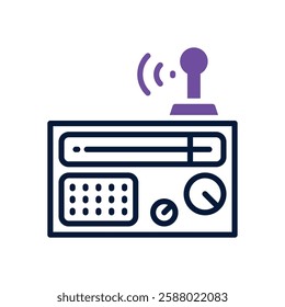 radio dual tone icon. vector icon for your website, mobile, presentation, and logo design.