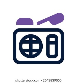 ícone duotônico de rádio. Ícone vetorial moderno e elegante para sites, aplicativos móveis, materiais de marketing e design corporativo. Totalmente dimensionável e pronto para uso.