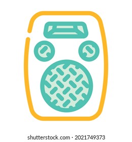 radio dynamic color icon vector. radio dynamic sign. isolated symbol illustration