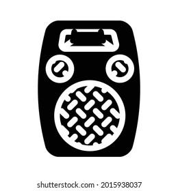 radio dynamic glyph icon vector. radio dynamic sign. isolated contour symbol black illustration