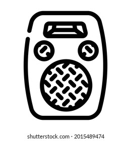 radio dynamic line icon vector. radio dynamic sign. isolated contour symbol black illustration