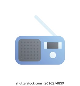 Radio. Editable vector icon, coloured.