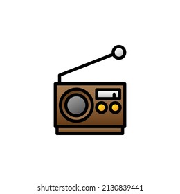 Radio With Filled Line Icon Vector Illustration