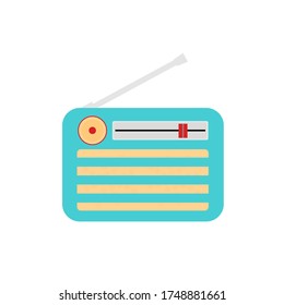 Vector de ilustración de diseño plano de radio aislado