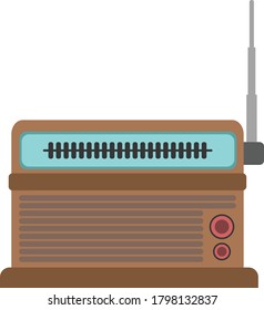 radio flat design vintage style