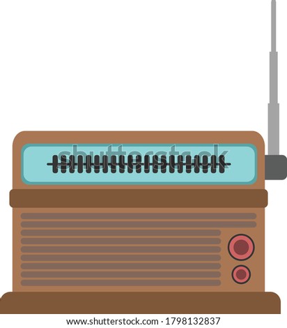 radio flat design vintage style