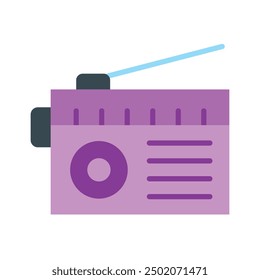 Radio Flat Icon Design For Personal nad Commercial Use
